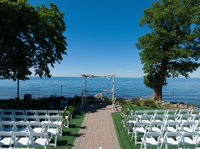 Drone Photography from an outdoor wedding